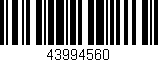 Código de barras (EAN, GTIN, SKU, ISBN): '43994560'