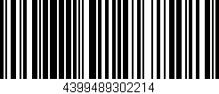 Código de barras (EAN, GTIN, SKU, ISBN): '4399489302214'
