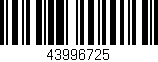 Código de barras (EAN, GTIN, SKU, ISBN): '43996725'