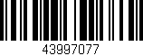 Código de barras (EAN, GTIN, SKU, ISBN): '43997077'