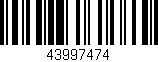 Código de barras (EAN, GTIN, SKU, ISBN): '43997474'