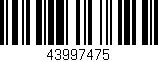 Código de barras (EAN, GTIN, SKU, ISBN): '43997475'
