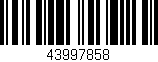Código de barras (EAN, GTIN, SKU, ISBN): '43997858'