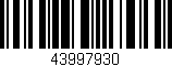 Código de barras (EAN, GTIN, SKU, ISBN): '43997930'