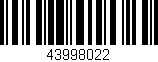 Código de barras (EAN, GTIN, SKU, ISBN): '43998022'