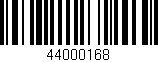Código de barras (EAN, GTIN, SKU, ISBN): '44000168'