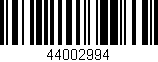 Código de barras (EAN, GTIN, SKU, ISBN): '44002994'
