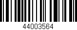 Código de barras (EAN, GTIN, SKU, ISBN): '44003564'
