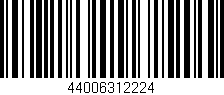 Código de barras (EAN, GTIN, SKU, ISBN): '44006312224'