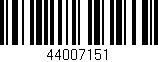 Código de barras (EAN, GTIN, SKU, ISBN): '44007151'