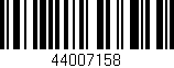 Código de barras (EAN, GTIN, SKU, ISBN): '44007158'