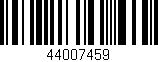 Código de barras (EAN, GTIN, SKU, ISBN): '44007459'