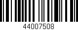 Código de barras (EAN, GTIN, SKU, ISBN): '44007508'