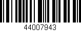 Código de barras (EAN, GTIN, SKU, ISBN): '44007943'