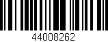 Código de barras (EAN, GTIN, SKU, ISBN): '44008262'