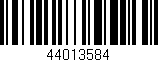 Código de barras (EAN, GTIN, SKU, ISBN): '44013584'