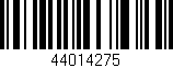 Código de barras (EAN, GTIN, SKU, ISBN): '44014275'