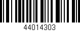 Código de barras (EAN, GTIN, SKU, ISBN): '44014303'