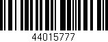 Código de barras (EAN, GTIN, SKU, ISBN): '44015777'