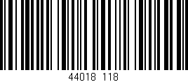 Código de barras (EAN, GTIN, SKU, ISBN): '44018/118'