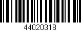 Código de barras (EAN, GTIN, SKU, ISBN): '44020318'