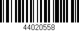 Código de barras (EAN, GTIN, SKU, ISBN): '44020558'