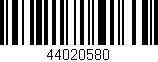Código de barras (EAN, GTIN, SKU, ISBN): '44020580'