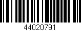 Código de barras (EAN, GTIN, SKU, ISBN): '44020791'