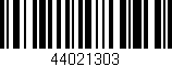 Código de barras (EAN, GTIN, SKU, ISBN): '44021303'