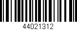 Código de barras (EAN, GTIN, SKU, ISBN): '44021312'