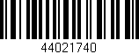 Código de barras (EAN, GTIN, SKU, ISBN): '44021740'
