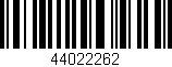 Código de barras (EAN, GTIN, SKU, ISBN): '44022262'