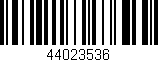 Código de barras (EAN, GTIN, SKU, ISBN): '44023536'