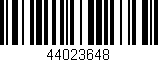 Código de barras (EAN, GTIN, SKU, ISBN): '44023648'
