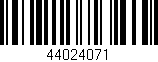 Código de barras (EAN, GTIN, SKU, ISBN): '44024071'