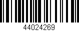 Código de barras (EAN, GTIN, SKU, ISBN): '44024269'