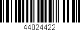 Código de barras (EAN, GTIN, SKU, ISBN): '44024422'