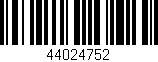 Código de barras (EAN, GTIN, SKU, ISBN): '44024752'