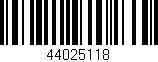 Código de barras (EAN, GTIN, SKU, ISBN): '44025118'