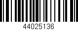Código de barras (EAN, GTIN, SKU, ISBN): '44025136'