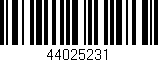 Código de barras (EAN, GTIN, SKU, ISBN): '44025231'