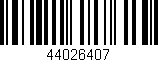 Código de barras (EAN, GTIN, SKU, ISBN): '44026407'