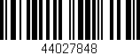 Código de barras (EAN, GTIN, SKU, ISBN): '44027848'