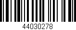 Código de barras (EAN, GTIN, SKU, ISBN): '44030278'