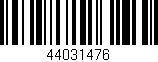 Código de barras (EAN, GTIN, SKU, ISBN): '44031476'