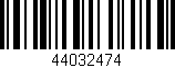 Código de barras (EAN, GTIN, SKU, ISBN): '44032474'