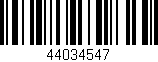 Código de barras (EAN, GTIN, SKU, ISBN): '44034547'