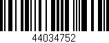 Código de barras (EAN, GTIN, SKU, ISBN): '44034752'