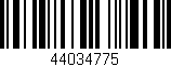 Código de barras (EAN, GTIN, SKU, ISBN): '44034775'