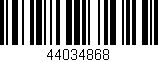 Código de barras (EAN, GTIN, SKU, ISBN): '44034868'